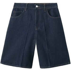 Mango High-Waist Straight-Fit Denim Shorts 40 Navy 40 Mango High-Waist Straight-Fit Denim Shorts 40 Navy 40