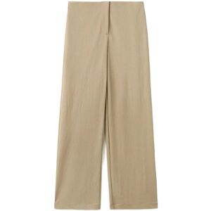 Mango Straight Mid-Rise Trousers M Beige M Mango Straight Mid-Rise Trousers M Beige M