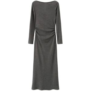 Mango Fitted Sweater Dress L Grey L Mango Fitted Sweater Dress L Grey L