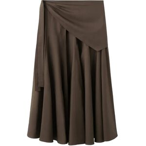Mango A-Line Skirt With Handkerchief Detail 36 Brown 36 Mango A-Line Skirt With Handkerchief Detail 36 Brown 36
