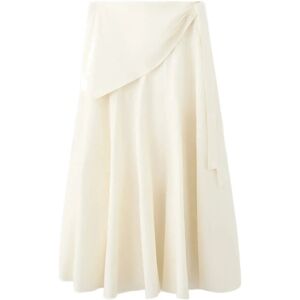 Mango A-Line Skirt With Handkerchief Detail 36 Cream 36 Mango A-Line Skirt With Handkerchief Detail 36 Cream 36