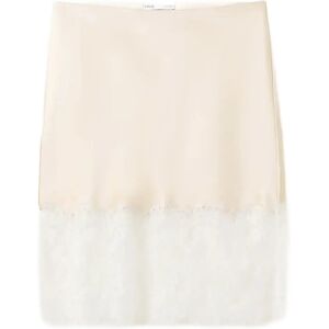 Mango Lace Slip Skirt L Cream L Mango Lace Slip Skirt L Cream L