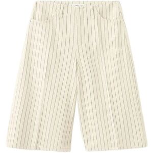 Mango Mid-Rise Striped Bermuda Jorts 32 Cream 32 Mango Mid-Rise Striped Bermuda Jorts 32 Cream 32