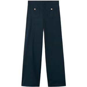 Mango Straight Trousers With Jewel Buttons 36 Navy 36 Mango Straight Trousers With Jewel Buttons 36 Navy 36