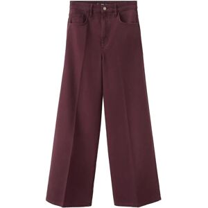 Mango High-Waisted Wideleg Jeans 36 Burgundy 36 Mango High-Waisted Wideleg Jeans 36 Burgundy 36