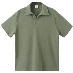 Mango Regular-Fit Textured Polo Shirt M Khaki M Mango Regular-Fit Textured Polo Shirt M Khaki M