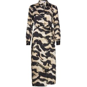 Mango Printed Satin Dress XS Black XS Mango Printed Satin Dress XS Black XS