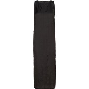 Mango Black Textured Midi-Dress XS Black XS Mango Black Textured Midi-Dress XS Black XS