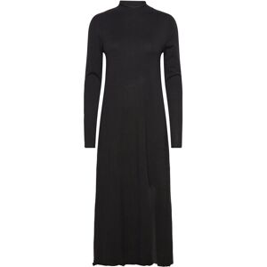 Mango Knitted Dress With Side Slit XS Black XS Mango Knitted Dress With Side Slit XS Black XS