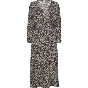 Mango Printed Dress With Ruffled Detail XS Black XS Mango Printed Dress With Ruffled Detail XS Black XS