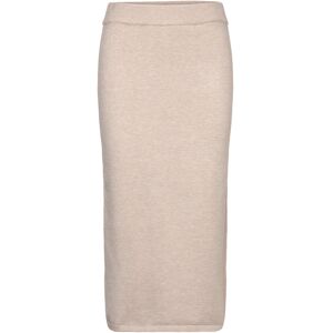 Mango Ribbed Midi Skirt XS Beige XS Mango Ribbed Midi Skirt XS Beige XS