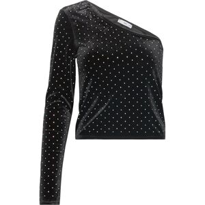Mango Strass Velvet Top XS Black XS Mango Strass Velvet Top XS Black XS