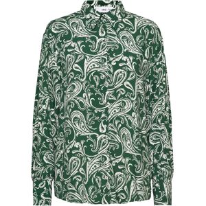 Mango Printed Flowy Shirt XS Green XS Mango Printed Flowy Shirt XS Green XS