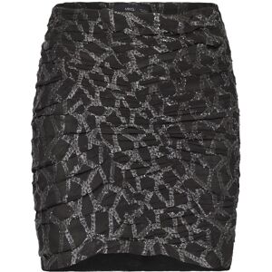 Mango Ruched Lurex Skirt XS Black XS Mango Ruched Lurex Skirt XS Black XS