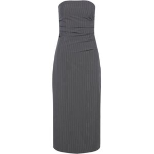 Mango Strapless Pinstripe Dress XS Grey XS Mango Strapless Pinstripe Dress XS Grey XS