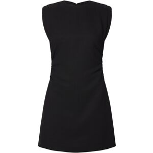 Mango Short Dress With Draped Detail S Black S Mango Short Dress With Draped Detail S Black S