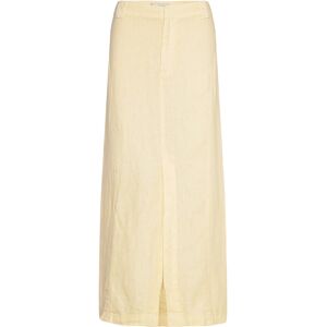 Mango Linen Skirt With Slit 34 Yellow 34 Mango Linen Skirt With Slit 34 Yellow 34