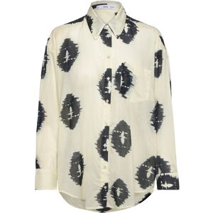 Mango Semi-Transparent Printed Shirt XS Cream XS Mango Semi-Transparent Printed Shirt XS Cream XS