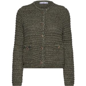 Mango Lurex Chunky-Knit Cardigan XS Khaki XS Mango Lurex Chunky-Knit Cardigan XS Khaki XS