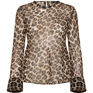 Mango Leopard Print Blouse XS Brown XS Mango Leopard Print Blouse XS Brown XS