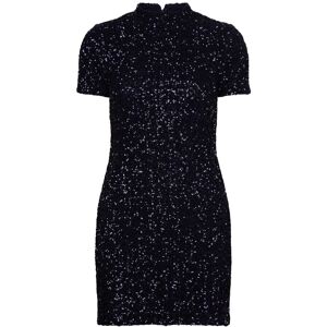 Mango Short-Sleeved Sequin Dress XS Navy XS Mango Short-Sleeved Sequin Dress XS Navy XS