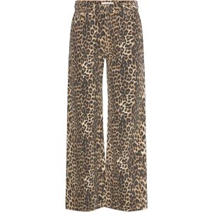 Mango High-Waisted Straight-Fit Jeans With Leopard Print 34 Brown 34 Mango High-Waisted Straight-Fit Jeans With Leopard Print 34 Brown 34