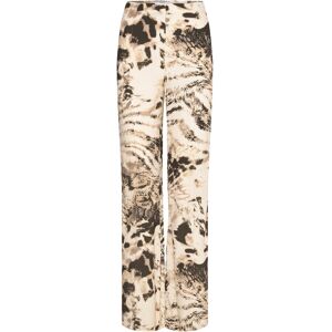 Mango Fluid Animal- Print Trousers 36 Beige 36 Mango Fluid Animal- Print Trousers 36 Beige 36