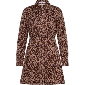 Mango Leopard-Print Shirt Dress M Brown M Mango Leopard-Print Shirt Dress M Brown M