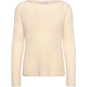 Mango Openwork Knitted Boat-Neck Sweater XS Cream XS Mango Openwork Knitted Boat-Neck Sweater XS Cream XS
