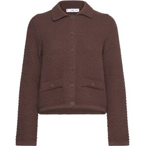 Mango Polo-Neck Knitted Jacket XS Brown XS Mango Polo-Neck Knitted Jacket XS Brown XS