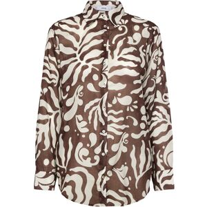 Mango Printed Cotton Shirt XS Brown XS Mango Printed Cotton Shirt XS Brown XS
