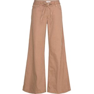Mango Wide Leg Jeans With Stripes And Belt 34 Brown 34 Mango Wide Leg Jeans With Stripes And Belt 34 Brown 34