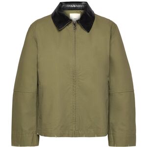 Mango Cotton Jacket With Contrasting Collar S Green S Mango Cotton Jacket With Contrasting Collar S Green S