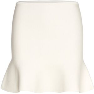 Mango Fine-Knit Peplum Top L White L Mango Fine-Knit Peplum Top L White L