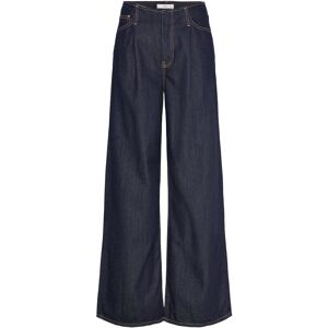 Mango Wide Leg Denim Trousers With Frayed Waist XS Black XS Mango Wide Leg Denim Trousers With Frayed Waist XS Black XS