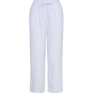 Mango Straight Linen-Blend Trousers M Blue M Mango Straight Linen-Blend Trousers M Blue M