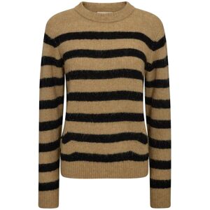 MOS MOSH Mmthora Stripe Crewneck Knit M Beige M MOS MOSH Mmthora Stripe Crewneck Knit M Beige M