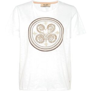 MOS MOSH Mmzano O-Ss Embroidery Tee M White M MOS MOSH Mmzano O-Ss Embroidery Tee M White M