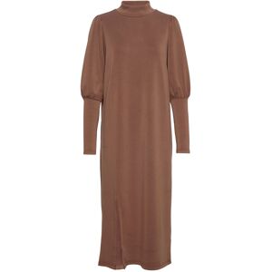 Essential Foods Ellemw Puff Long Dress XS Brown XS Essential Foods Ellemw Puff Long Dress XS Brown XS