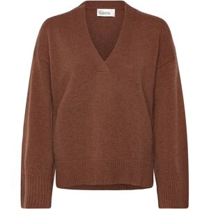 Essential Foods Huximw V-Neck Pullover L Brown L Essential Foods Huximw V-Neck Pullover L Brown L