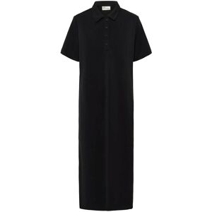 Essential Foods Mwhelle Polo Long Dress L Black L Essential Foods Mwhelle Polo Long Dress L Black L