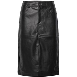 NOISY MAY Nmkath Nw Front Slit Midi Skirt Pu XS Black XS NOISY MAY Nmkath Nw Front Slit Midi Skirt Pu XS Black XS