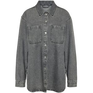 NOISY MAY Nmalva L/S Dnm Shacket Az450Mg Noos XS Grey XS NOISY MAY Nmalva L/S Dnm Shacket Az450Mg Noos XS Grey XS