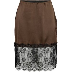NOISY MAY Nminferno Mw Short Satin Lace Skirt M Brown M NOISY MAY Nminferno Mw Short Satin Lace Skirt M Brown M