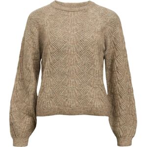 Object Objflora Re L/S Knit Pullover Noos M Beige M Object Objflora Re L/S Knit Pullover Noos M Beige M