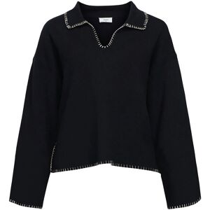 Object Objreynard Ls V-Neck Stich Pullover Div M Black M Object Objreynard Ls V-Neck Stich Pullover Div M Black M