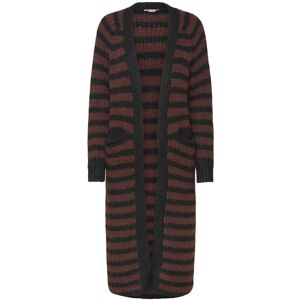 Object Objmilu Ls Lo Long Knit Cardigan Noos XL Brown XL Object Objmilu Ls Lo Long Knit Cardigan Noos XL Brown XL