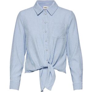 ONLY Onllecey Ls Knot Shirt Wvn M Blue M ONLY Onllecey Ls Knot Shirt Wvn M Blue M