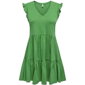 ONLY Onlmay Life Cap Sleeves Frill Dress Jrs M Green M ONLY Onlmay Life Cap Sleeves Frill Dress Jrs M Green M