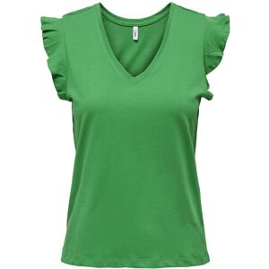 ONLY Onlmay Life S/S Frill V-Neck Top Box Jrs XS Green XS ONLY Onlmay Life S/S Frill V-Neck Top Box Jrs XS Green XS